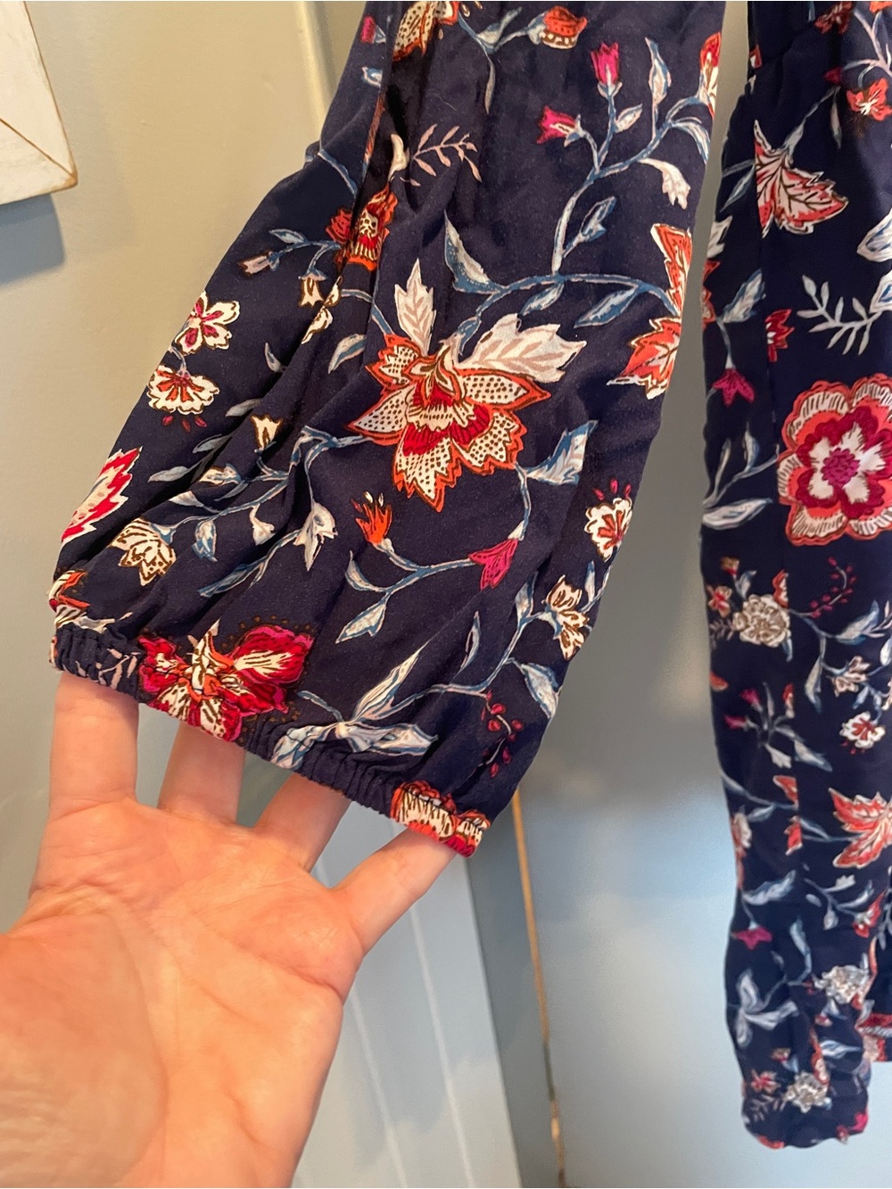Old Navy Navy Floral dress with Pink & Cream Accents size XXL - Picture 8 of 8